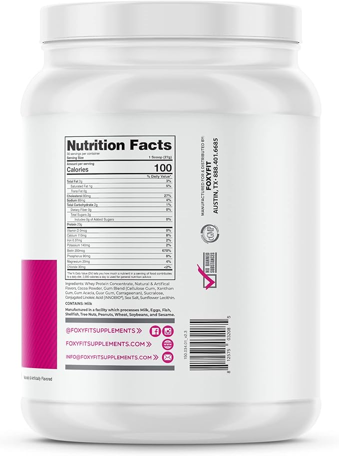 Protein for Her, Caramel Mocha Whey Protein Powder with CLA and Biotin for a Healthy Glow (1.78 lbs)