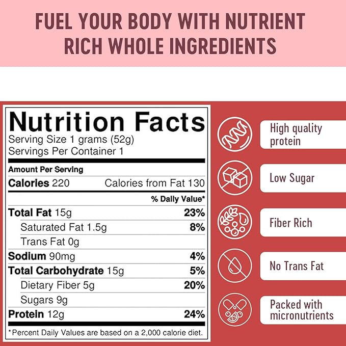 Mammoth Bar Goji Berry Trail Mix - 10 Organic Protein Bars – Prebiotic • Paleo • Gluten Free • Egg Protein • GMO Free • Raw • Premium Nuts