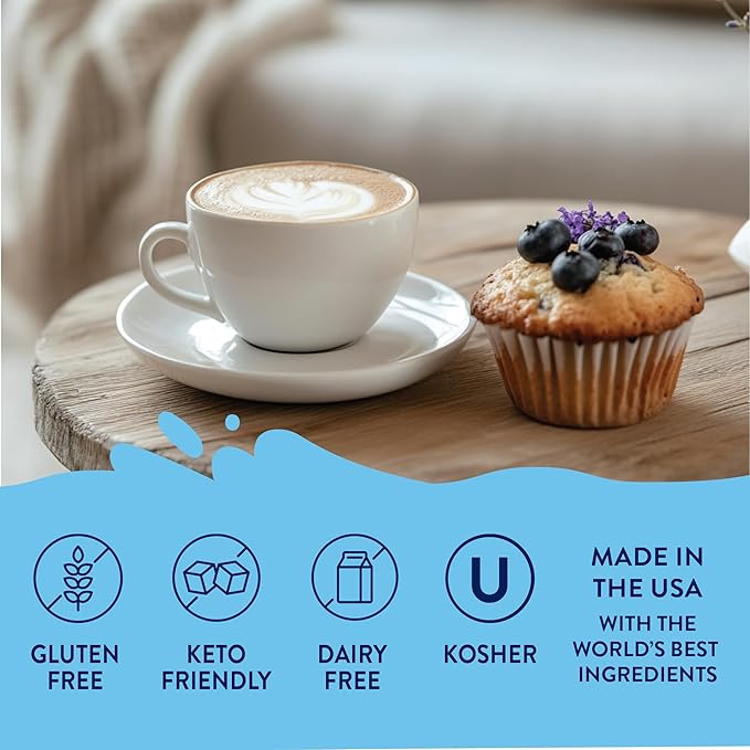 Jordan's Skinny Syrups Sugar Free Coffee Syrup, Blueberry Lavender Flavor Drink Mix, Zero Calorie Flavoring for Latte, Lemonade, Food and More, Gluten Free, Keto Friendly, 25.4 Fl Oz, 1 Pack