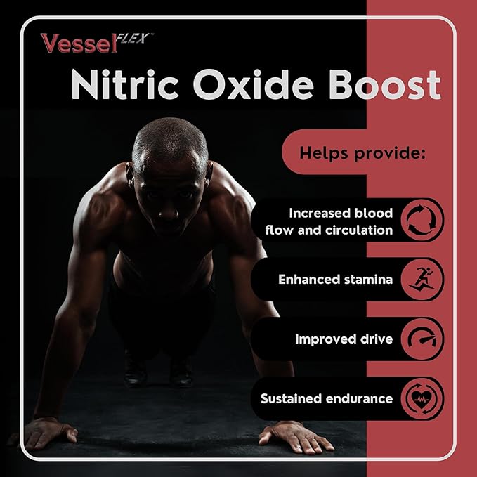 Super Nitric Oxide Booster for Men - Heart Health Supplements - Blood Pressure, Flow & Stamina Support - L-Arginine, Beet Root, Ginseng