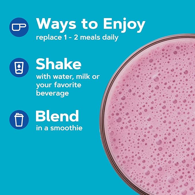GNC Lean Shake 25 Meal Replacement Powder, Weight Management, With 25g Protein and High Fiber, Keto, Mixed Berry, 16 Servings