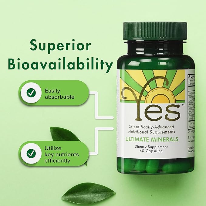 Trace Minerals Supplement - Ultimate Mineral Supplements for Men and Women | Chromium, Iron, Selenium, Magnesium, Zinc, Boron Supplement for Men | Womens and Mens Health Supplement | 60 Capsules | Yes