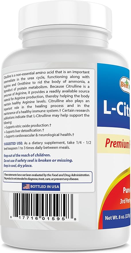 Best Naturals L-Citrulline Powder 8 OZ (8 OZ (Pack of 3))
