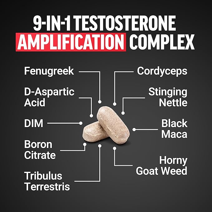 FORCE FACTOR Test X180 Boost 9-in-1 Testosterone Support for Men, 3,120mg D-Aspartic Acid, 200mg Boron, Fenugreek, Tribulus Terrestris & zumXR to Increase Performance, Vitality & Stamina, 120 Tablets