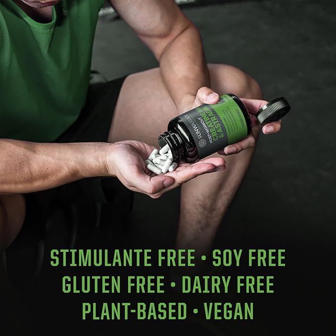 Creatine Capsules with AstraGin Muscle Growth, Strength & Endurance Support Post-Workout Recovery, Enhanced Absorption, Energy & Focus Creatine Monohydrate 120 ct 30 Servings