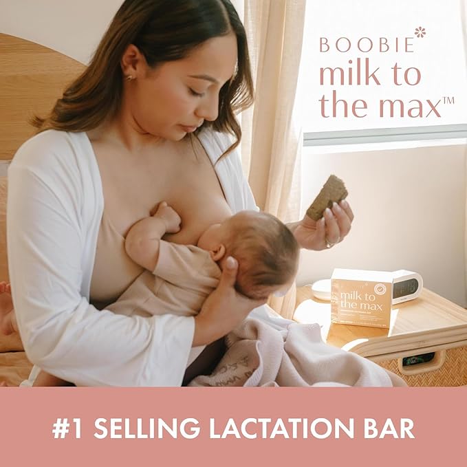 Boobie Bar Superfood Peanut Butter Lactation Bar for Breastfeeding Moms to Increase Milk Supply | #1 Selling Lactation Snack Bars | Vegan, Fenugreek-Free, Gluten-Free, Dairy-Free (12 Bars)