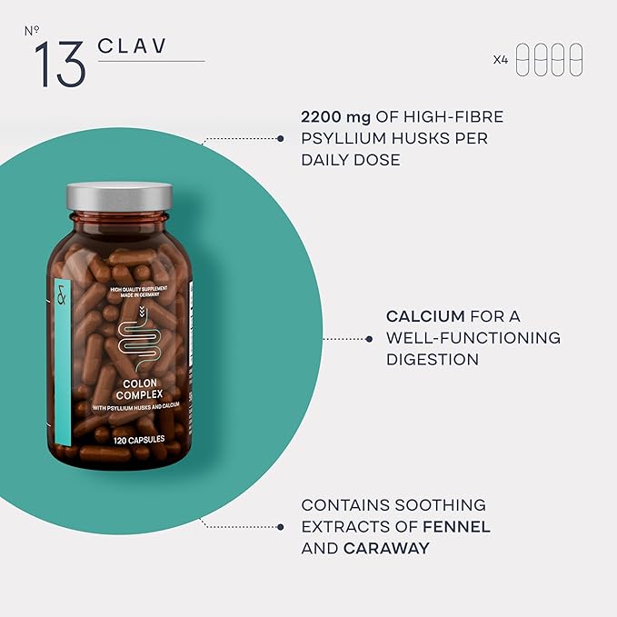 CLAV Premium Blood Pressure Support Supplement with Grape Seed Extract, L-Arginine, Black Garlic Extract & Potassium - 120 Capsules