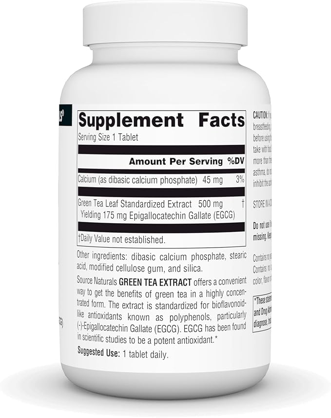 Source Naturals Green Tea Extract 500 mg Super Antioxidant - 120 Tablets