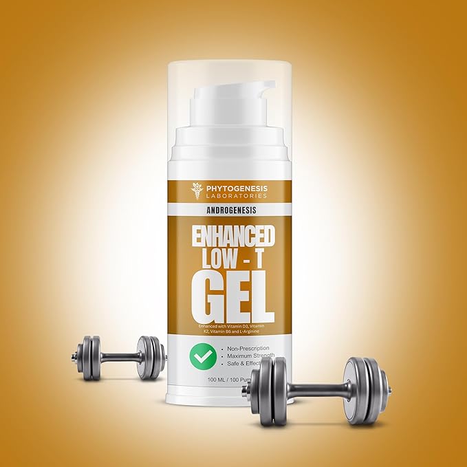 Enhanced Formula – Low T Support Gel – T Booster for Men – Muscle Recovery, Energy Booster, Healthy Aging – Now with Vitamins D3, K2, B6 and L-Arginine
