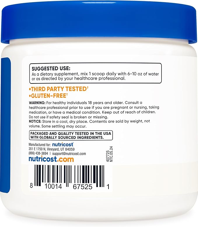 Nutricost L-Glutamine Powder 250 Grams
