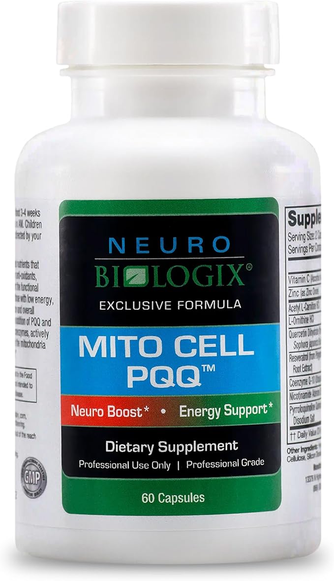 Mito Cell PQQ Supplement for Optimal Mitochondrial Support - Pyrroloquinoline Quinone Supplement to Promote Enhanced Energy & Performance & Cognitive Function - with CoQ10, NADH, Vitamin C & More