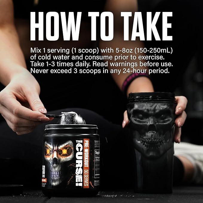 JNX SPORTS The Curse! Pre Workout Powder - Fruit Punch 50 Servings | Preworkout: Boost Strength, Energy + Focus for Men & Women | Caffeine, Beta-Alanine, Creatine & L-Citrulline
