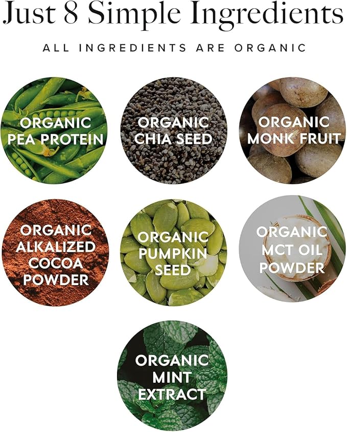 Truvani Vegan Pea Protein Powder | Mint Chocolate | 20g Organic Plant Based Protein | 10 Servings | Keto | Gluten & Dairy Free | Low Carb | No Added Sugar