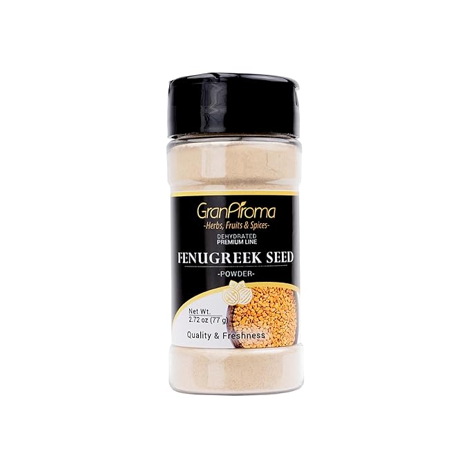 GranAroma Fenugreek Seed Powder, Earthy and Nutty Flavor, Use in Curries, Stews, and Spice Blends (2.72 Ounce)