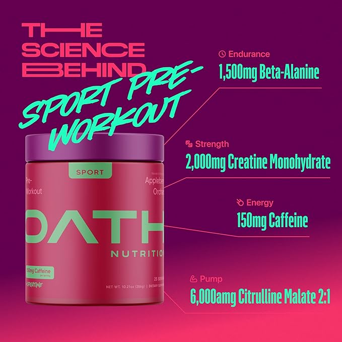Sport Pre-Workout - Stim - 25 Servings - Appleberry Orchard