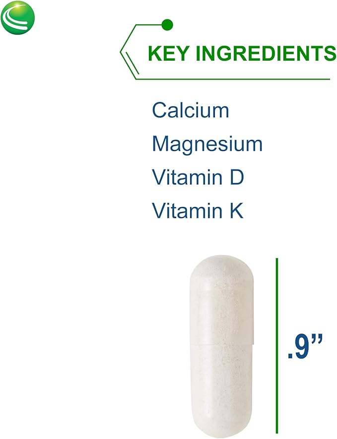 Nutra Biogenesis Osteogenesis - Bone Health Supplements for Women & Men, Vitamin D3 K2 & Calcium for Bone Density & Healing, Minerals Zinc, Magnesium & Boron - 120 Veggie Capsules
