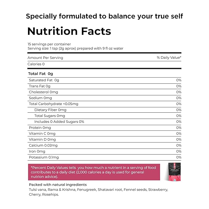 Michelle Peiret Woman Tea, Fenugreek and Fenugreek Tea with Fennel Seed, Hormonal Balance Support & Feminine Wellness, Strawberry Flavor, 15 servings