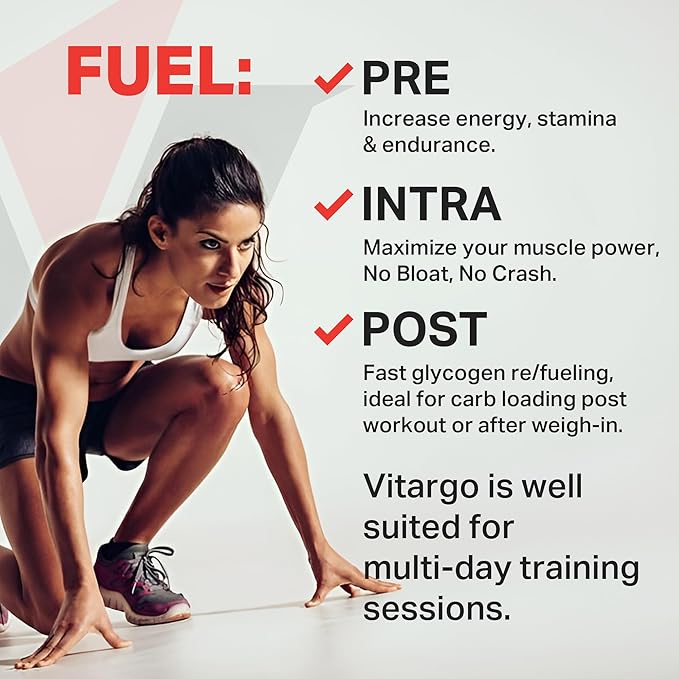 Vitargo Carbohydrate Powder | Feed Muscle Glycogen 2X Faster | 1 LB Unflavored Pre Workout & Post Workout Recovery Powder| Carb Supplement for Recovery, Endurance, Gain Muscle Mass