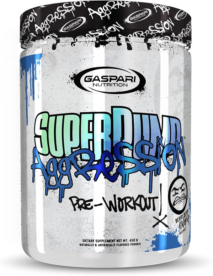 Gaspari Nutrition SuperPump Aggression Pre-Workout: Energy, Focus, Endurance, Recovery, Creatine and Caffeine (25 Servings, Berry Berry Angry)