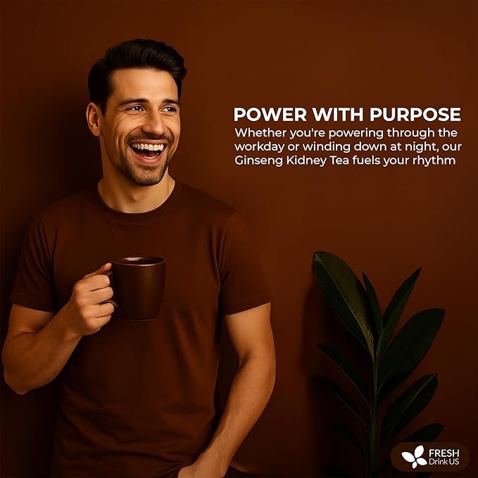 Ginseng 6 Treasures Kidney Tea, 30 Packs Of Super Kidney Cleanse Detox Tea For Men & Women, 100% Natural Roots & Berries | Caffeine-Free | Adaptogenic Blend for Energy, Wellness & Vitality Support