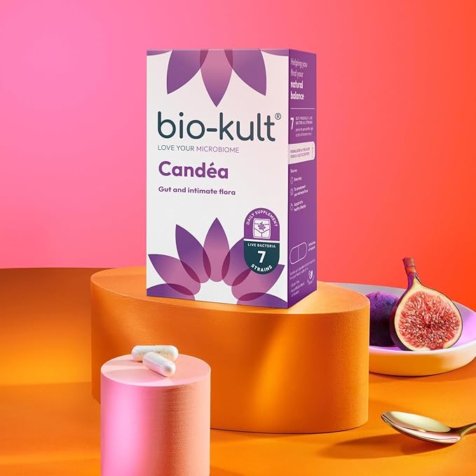 Bio-Kult Candéa Probiotic, Advanced Multi-Strain Formulation for Intimate Flora with Grapefruit Extract and Garlic – 60 Capsules