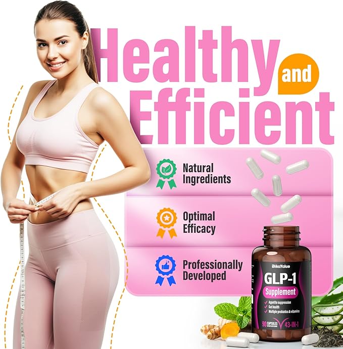 GLP-1 Alternative Supplement, Natural Extracts with Hops, Green Tea Extract, Garcinia Cambogia, Multivitamins, Probiotics, for Gut, GLP-1 Activate & Overall Health - 040