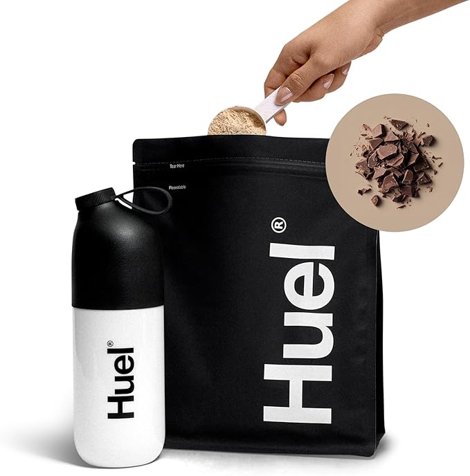 Huel Black Edition | Chocolate 40g Vegan Protein Powder | Nutritionally Complete Meal | 27 Vitamins and Minerals, Gluten Free | 17 Servings | Scoop not Included to Reduce Plastic