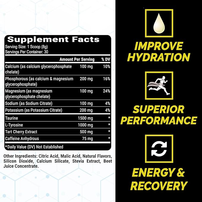 PEScience Versalyte Charged, Electrolyte Powder with Caffeine, Sugar Free, Sour Watermelon Candy, 30 Servings Packets, Hydration Powder Plus Energy for Hybrid Training
