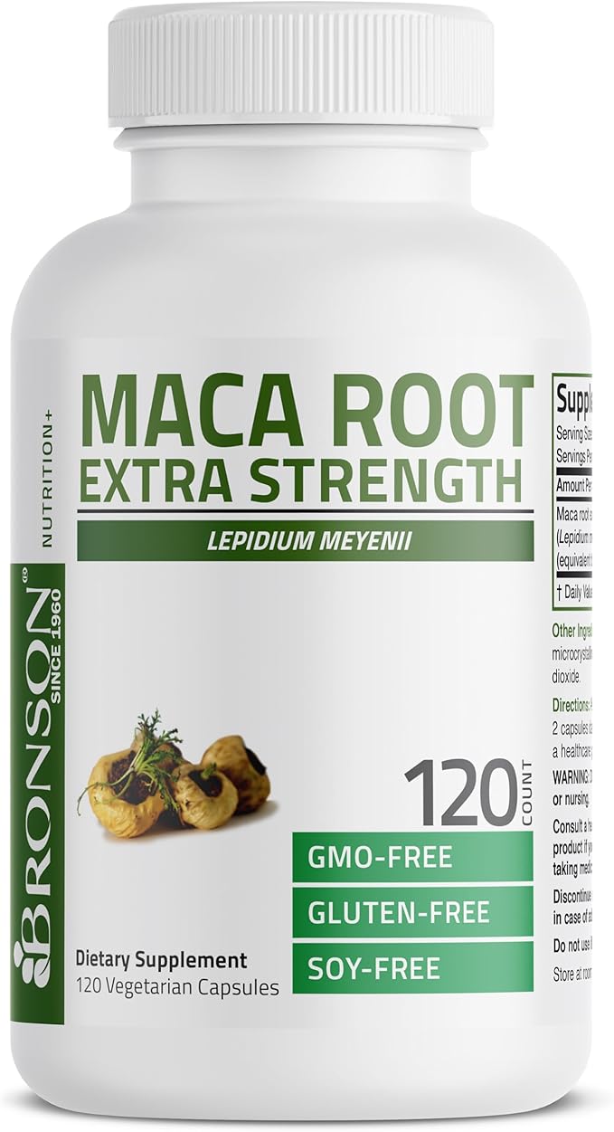 Bronson Maca Root Extra Lepidium Meyenii, Non-GMO, 120 Vegetarian Capsules