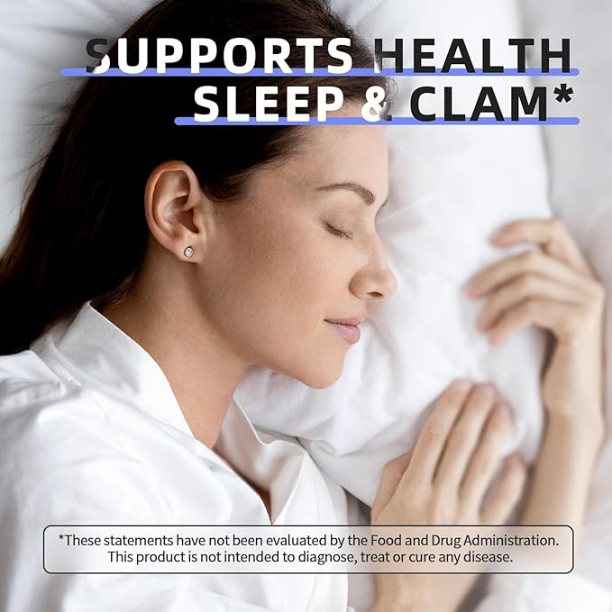 Magnesium Glycinate Complex with L-Theanine, Chamomile & GABA, Magnesium Supplement Supports Sleep, Calmness, Muscle Relaxation for Men & Women – Vegan, High-Absorption, 120 Capsules