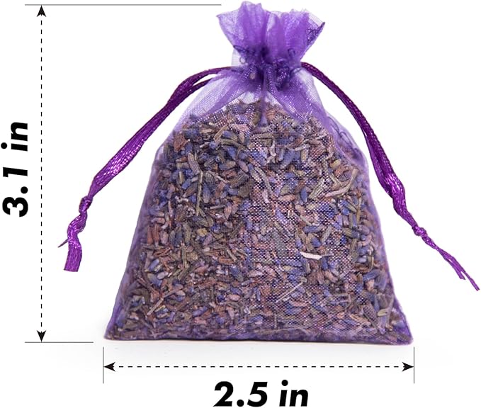 Bag of 50 Sachets Dried Lavender Flower Lavender Sachets for Drawers and Closets, LV-B-3