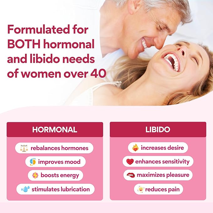 VoomVaya Libidooo - Libido Booster for Women Over 40 | Female Libido Booster with Horny Goat Weed, Tribulus Terrestris & Damiana Leaf – Ignite Desire, Energy & Confidence – 60 Capsules