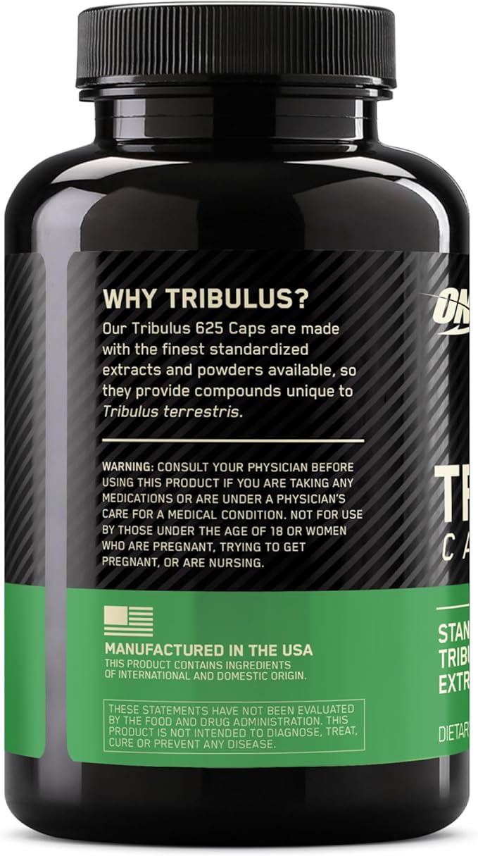 Optimum Nutrition Tribulus Terrestris 625mg, Testosterone Booster Supplement, 100 Capsules