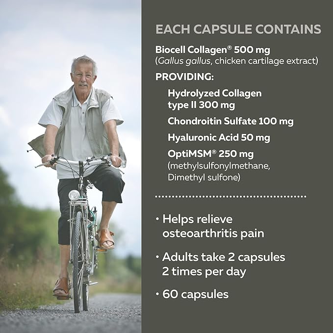 Nature’s Way Hydraplenish, with Unique BioCell Collagen, Hyaluronic Acid, OptiMSM, Supports Healthy Hair, Skin and Nails*, 60 Capsules (Packaging May Vary)