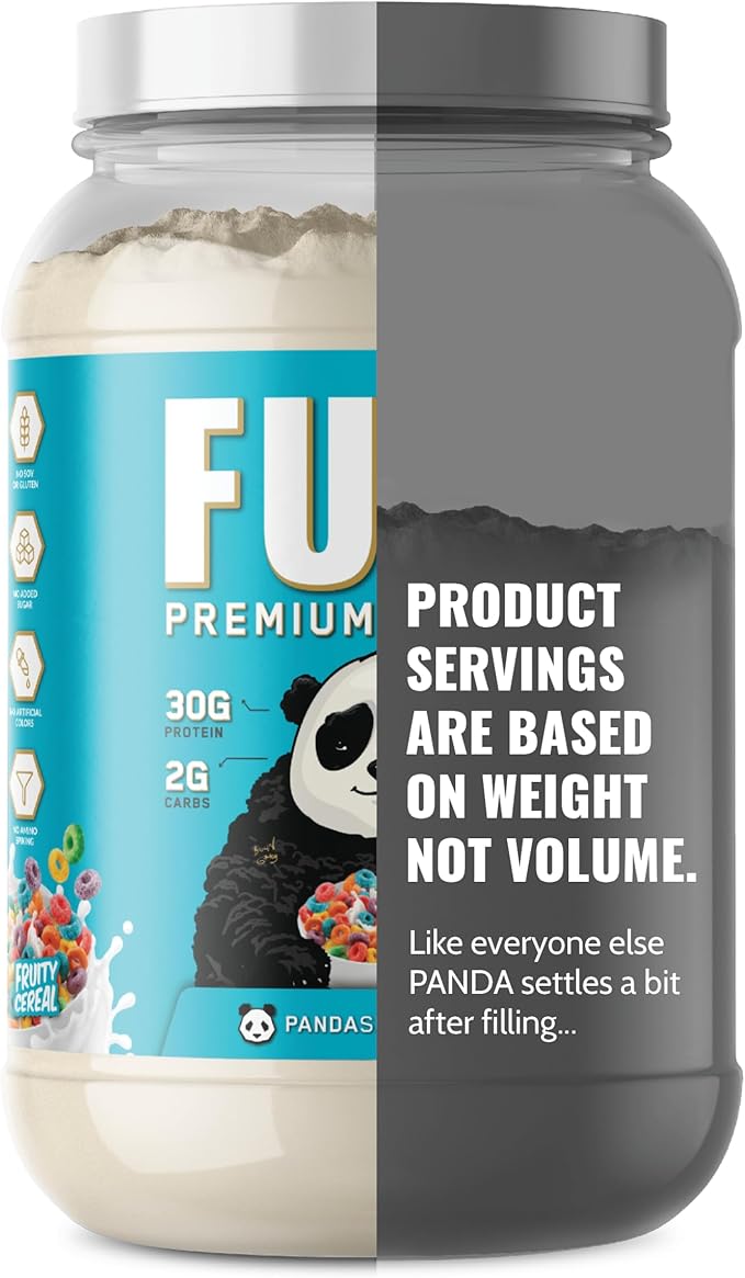 Panda Fuel Premium Protein Non-GMO Whey,Hydrolyzed Collagen,Casein,Probiotics,Digestive Enzymes, Keto Friendly,Time Release, 25 Servings (Fruity Cereal)