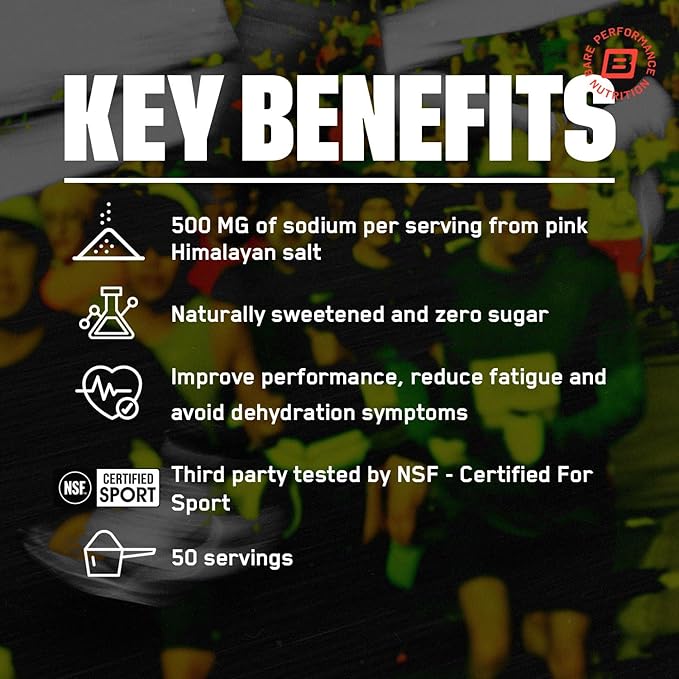 BARE PERFORMANCE NUTRITION, BPN Electrolytes Hydration Drink Mix, No Sugar, Keto, Salted Watermelon