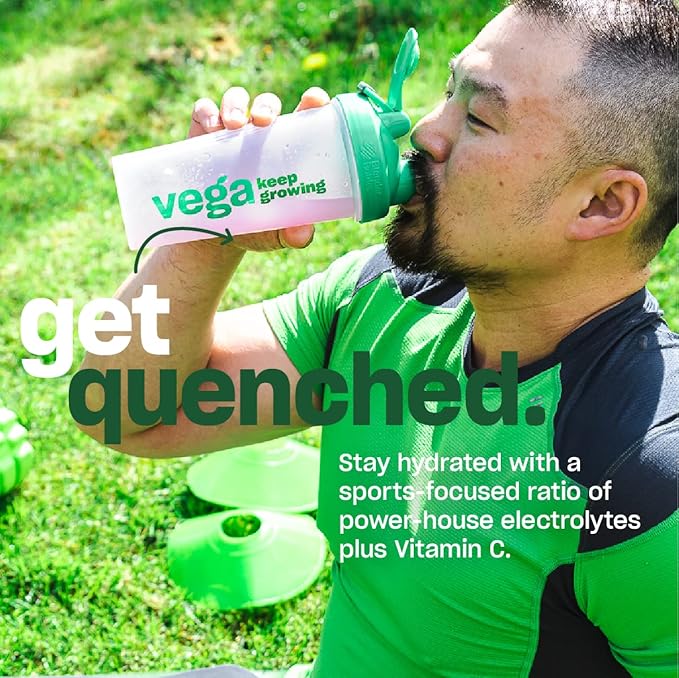 Vega Sport Hydration Electrolyte Powder, Lemonade - Post Workout Recovery Drink for Women and Men, Vitamin C, Vegan, Keto, Sugar Free, Dairy Free, Gluten Free, Non GMO, 4.9 oz