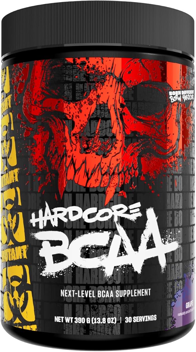 Mutant Hardcore BCAA - Pre, Intra or Post Workout – BCAA Next Level branched-Chain Amino Acids Supplement – Hydration + Recovery - 30 Serving - Grape