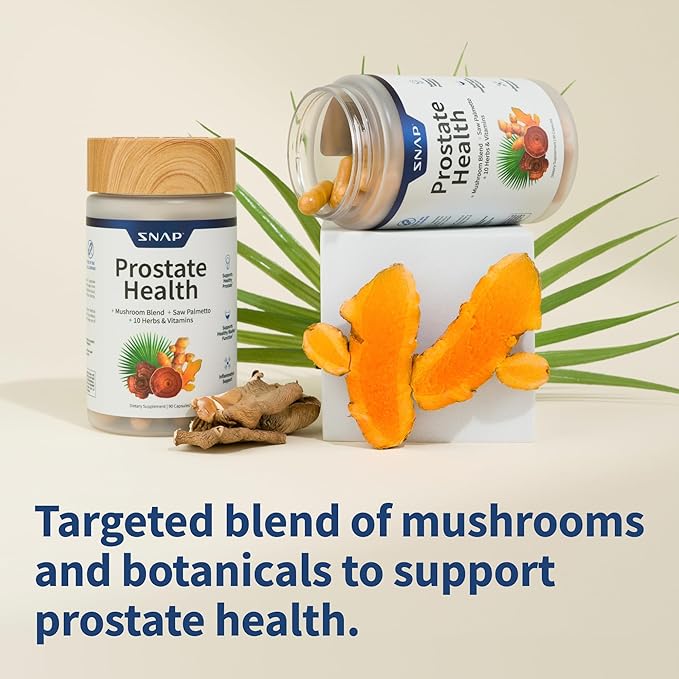 Snap Supplements Prostate Health Support Supplement, Saw Palmetto for Men Plus Stinging Nettle Root, Magnesium Citrate, Zinc and Plant Sterols, Supports Male Urinary Tract Health, 90 Capsules
