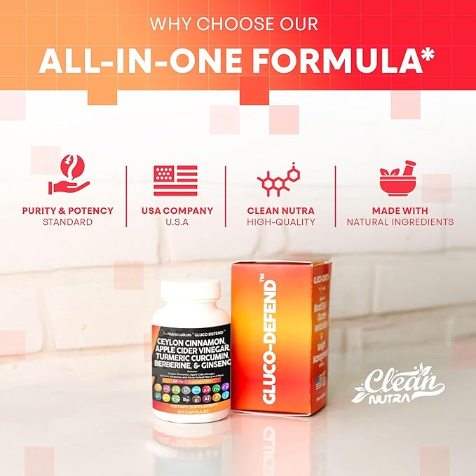 Clean Nutraceuticals Ceylon Cinnamon Turmeric Apple Cider Vinegar Ginseng Berberine Plus Bitter Melon Gymnema Milk Thistle Fenugreek
