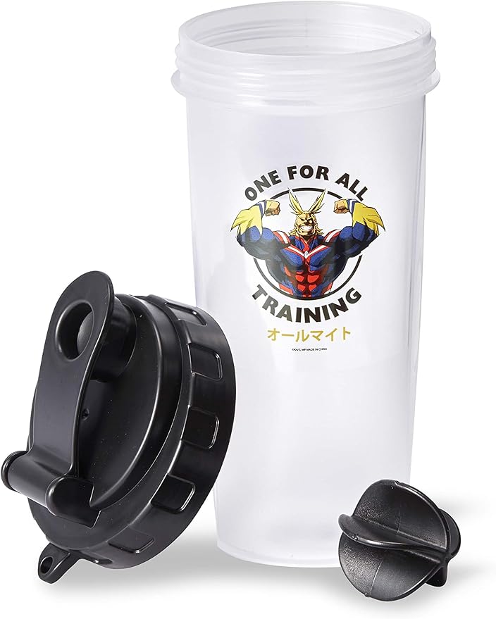 My Hero Academia All Might Training Gym Shaker Bottle | Perfect For Protein Shakes, Pre & Post-Workout Blends, & More | Includes Mixing Ball