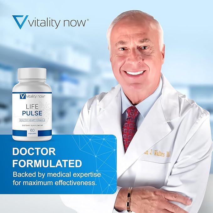 Life Pulse Natural Heart Health Supplement – 7 Power Ingredients for Blood Pressure & Cardiovascular Support – Non-GMO Formula for Men & Women – Made by Former NASA Scientist (Pack of 1)