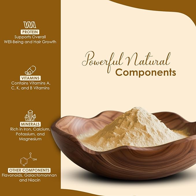 Mi Nature Fenugreek Powder - 100% Natural Trigonella Foenum Seeds - Pure Methi Powder for Cooking, Hair and Skin Care - 100g (3.5oz) Resealable Pouch