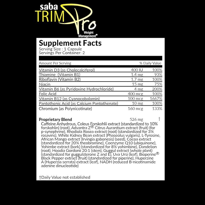 Saba Trim Pro 60 capsules