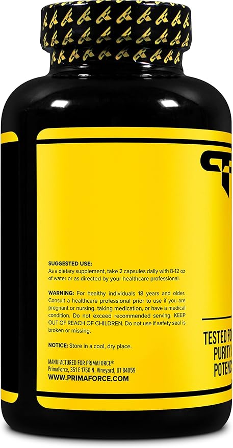Primaforce HMB (Beta-Hydroxy Beta-Methylbutyrate) 1000mg, 180 Capsules (500mg Per Capsule) - Gluten Free and Non-GMO Supplement