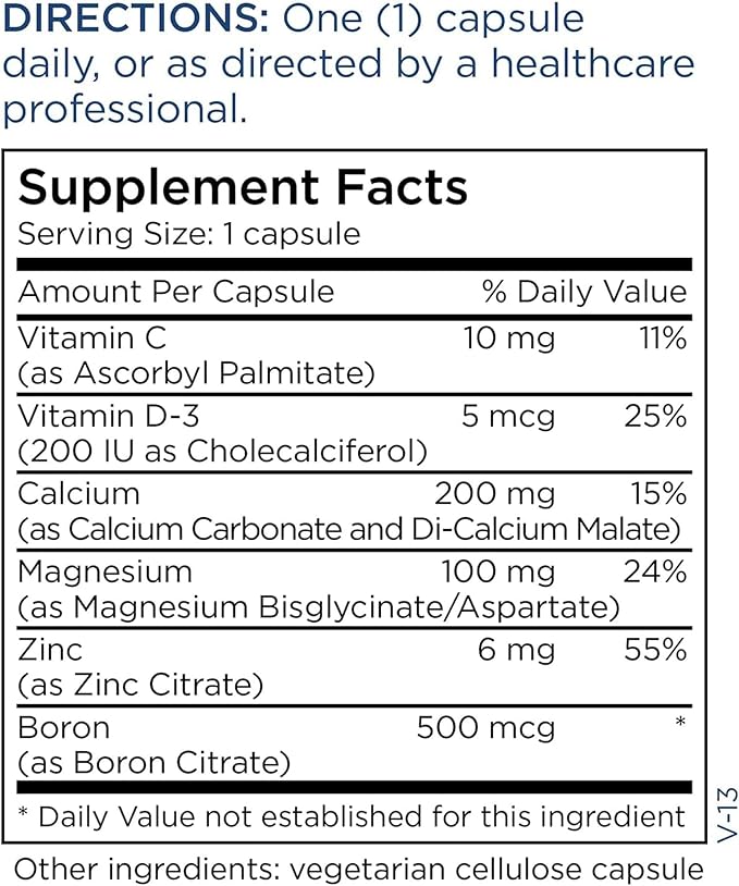 Metabolic Maintenance Cal Mag Zinc Complex with Vitamin D-3 - Calcium Supplement with Magnesium, Boron, Zinc - Vitamins + Minerals for Bone + Heart Support, No Fillers (240 Capsules)