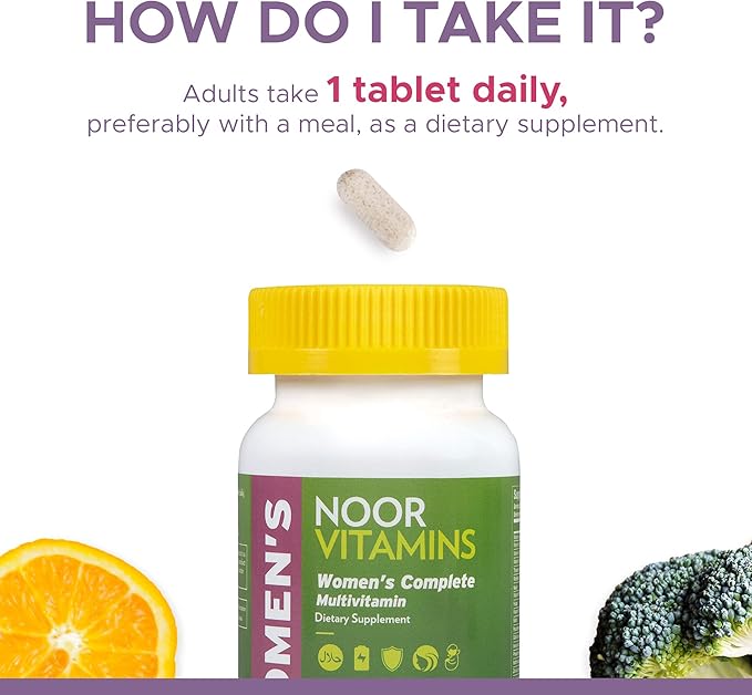 Noor Vitamins Women's Multivitamin and Omega Fish Oil Supplement Bundle