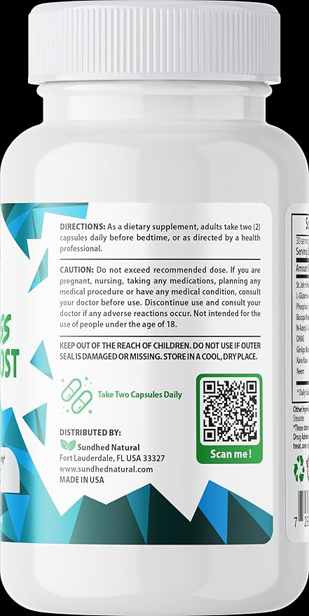 Limitless Brain Boost (60 caps) - Memory, Focus, Mental Clarity - Nootropics Scientific Formula for Enhance Performance, Super Ginkgo Biloba, St John Wort Extract, DMAE