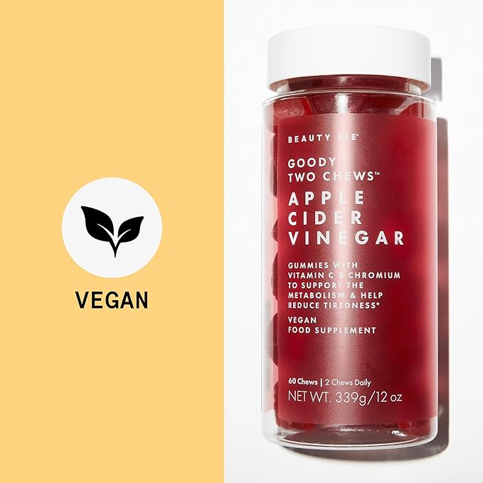 Beauty Pie Goody Two Chews Apple Cider Vinegar Gummies with Vitamin C & Chromium