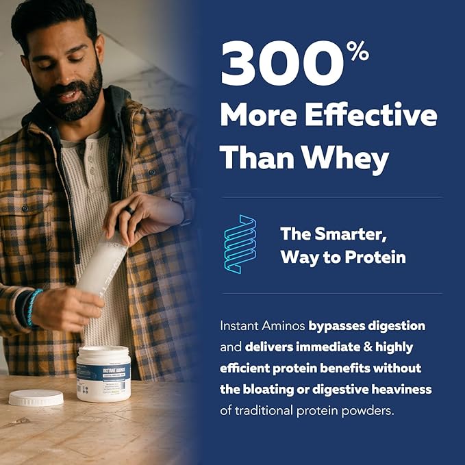 Triquetra Health Instant Aminos - EAA+BCAA - 10 Essential Amino Acids Supplement, Rapid Absorption, Zero Digestion - Supports Lean Muscle & Aging - 321% DIAAS Protein Score - Lemon Lime (30 Servings)